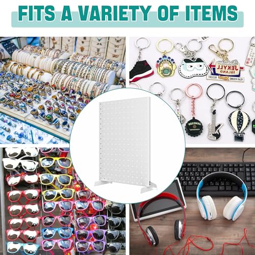 EVERHANGER Metal Pegboard Display Stand, Freestanding Tabletop Pegboard - color: Gray, size: 4pack 12"X16"