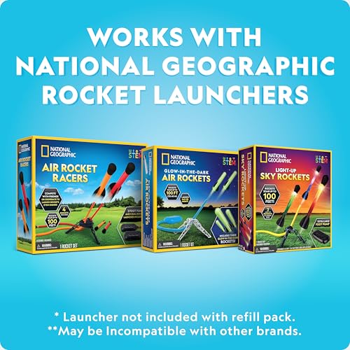 National Geographic Air Rocket Refill with 5 LED Light-Up Rockets - style: Air Rocket Refill
