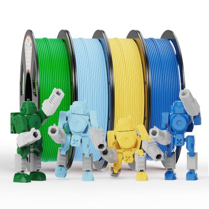 YOOPAI PLA Filament 1.75mm, 250g PLA+ & Matte Bundle, 4 Rolls - color: Pla Bundle-250gx4-112040002