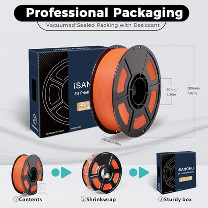 3D Printer Filament PLA Orange 30-300mm/s for Bambu Lab AMS,AMS Lite - color: Orange
