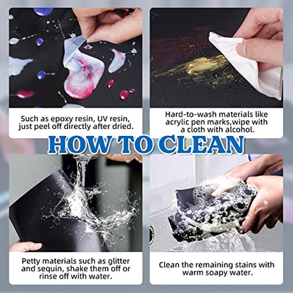 LET'S RESIN Extra Large Silicone Mat for Crafts,36''x24''Nonstick &Nonskid Heat-Resistant Silicone Crafts Mat, Easy Clean&Store Multipurpose Silicone Mat for Resin, DIY Art,Paint, Clay - size: 36" x 24"