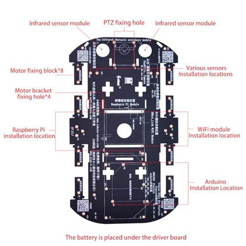 4WD Robot Chassis Kit for Arduino Raspberry Pi DIY - style: PCB Chassis