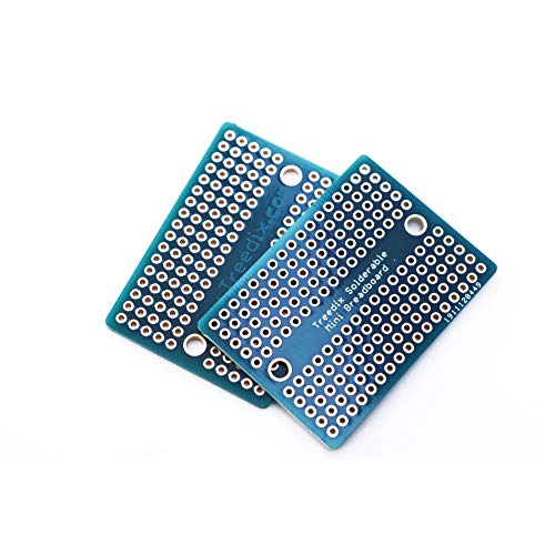 Treedix 9pcs Mini Solderable BreadBoard PCB Prototype Shield Board Double Sided Tinned Gold Plated Holes Compatible with Arduino Kit Raspberry Pi(Mode 4)