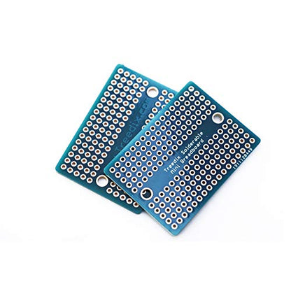 Treedix 9pcs Mini Solderable BreadBoard PCB Prototype Shield Board Double Sided Tinned Gold Plated Holes Compatible with Arduino Kit Raspberry Pi(Mode 4)