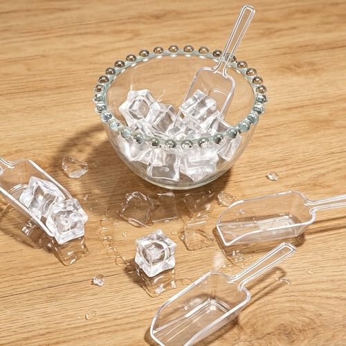 15Pcs Small Scoops 4.3" Mini Acrylic Plastic Kitchen Scoops Multi Purpose