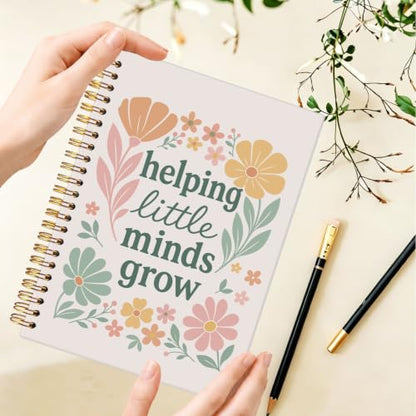 Teacher Gifts Hardcover Spiral Notebook Journal for Women,A5 - color: Helping Little Minds Grow