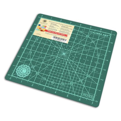 Calibre Art Rotating Self Healing Cutting Mat 8x8 (7" Grid), for Quilting