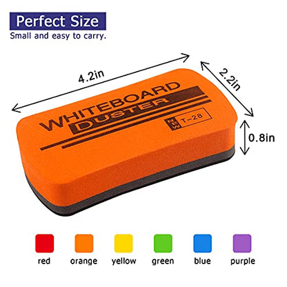 6 Pack Magnetic Dry Erase Erasers 4.2" x 2.2"