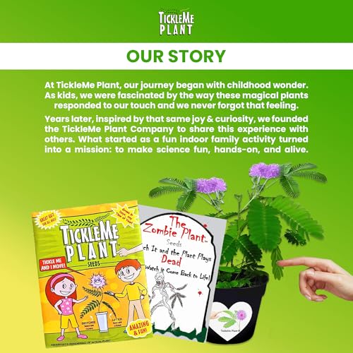 TickleMe Plant® Birthday Party Favors (2-Pack) – Touch It & Watch It Move! | Sensitive Plant Kids Grow Kit | Fun Interactive Indoor Gardening Gift for Kids, Classroom, STEM Activity - style: Birthday Party Favors