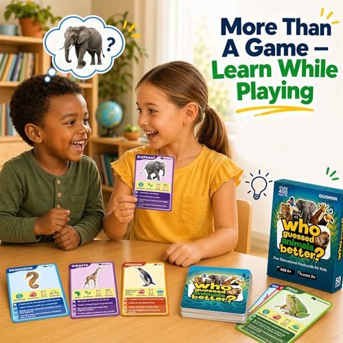 Who Guess It Better Animals Volume 1 - Animal Discovery Set, 50 Cards - color: Animals