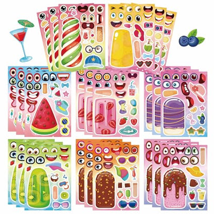 Make Your Own Ice Cream Stickers, Make a Face Sticker - style: Ice Cream