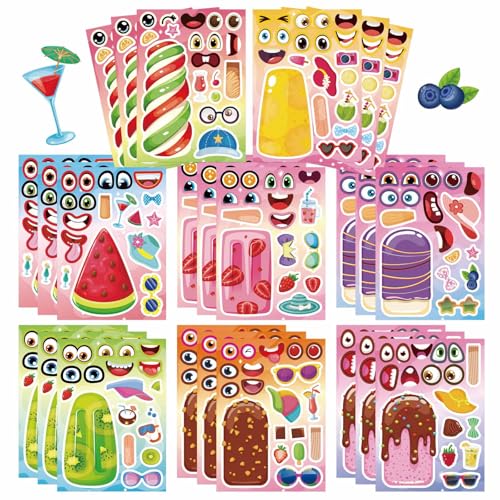Make Your Own Ice Cream Stickers, Make a Face Sticker - style: Ice Cream