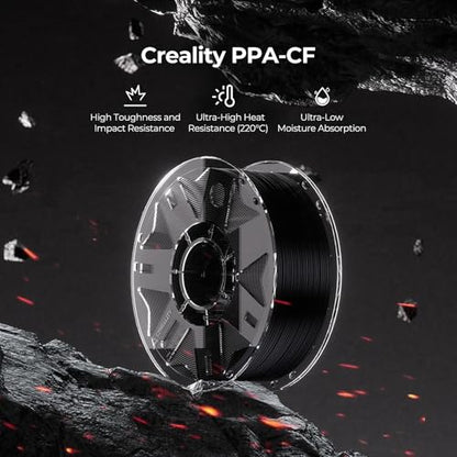 Creality PPA-CF 1.75mm Filament, 15% Carbon Fiber, Black, 1-Pack, 1KG - color: Ppa-cf-black, size: 1kg