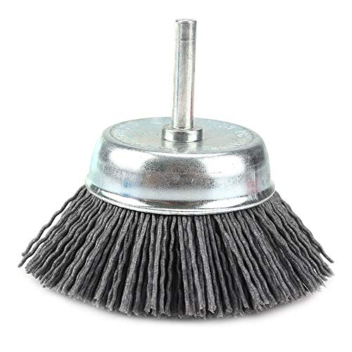 Alysontech 3-inch(75mm) Assorted Nylon Cup Brushes set nylon cup set with 1/4 shank 3Pcs