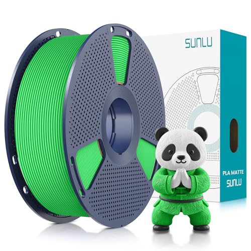 SUNLU 1KG PLA Matte 3D Printer Filament 1.75mm, Matte Green - color: Green, size: 1KG