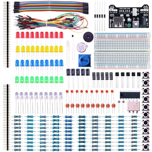 ELEGOO Electronic Fun Kit Bundle with Breadboard, 235 Items for Arduino - size: 1 Count(Pack of 1)