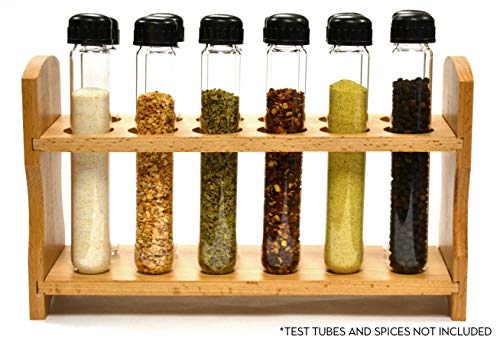EISCO Test Tube Rack, 9 Inch - 12 Tube Capacity - Wooden, Beechwood