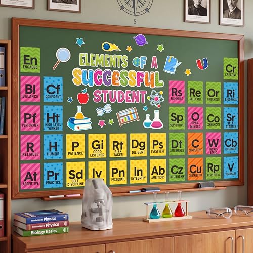 Pasimy 64 Pcs Science Bulletin Board Science Lab Cutout, Colorful