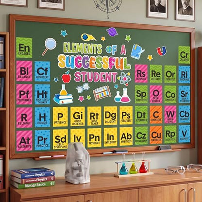 Pasimy 64 Pcs Science Bulletin Board Science Lab Cutout, Colorful
