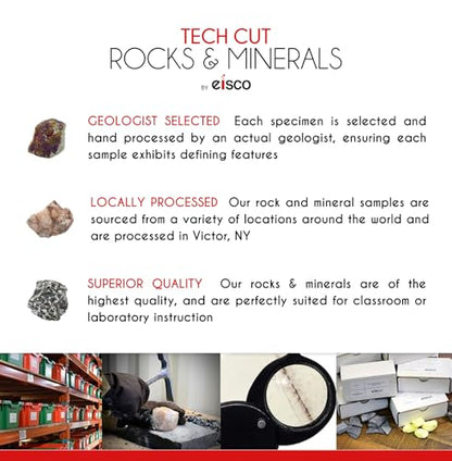 EISCO 6PK Raw Calcite, Mineral Specimens - Approx. 1" - Geologist Selected & Hand Processed - Great for Science Classrooms - Class Pack
