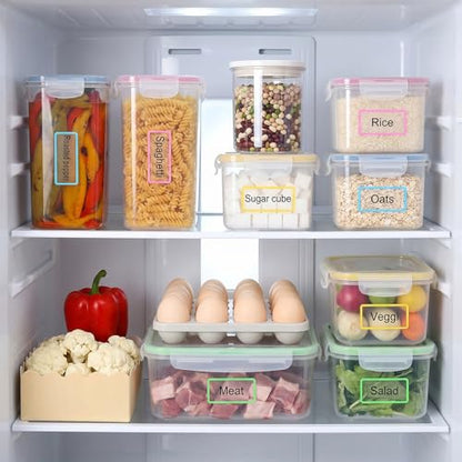 120 Pcs Dry Erase Stickers Reusable Waterproof Dry Erase Labels Stickers for Food Containers 2.4"X 1.2" Easy-Peel Removable Sticky Notes for Whiteboard Food Containers Storage Bin
