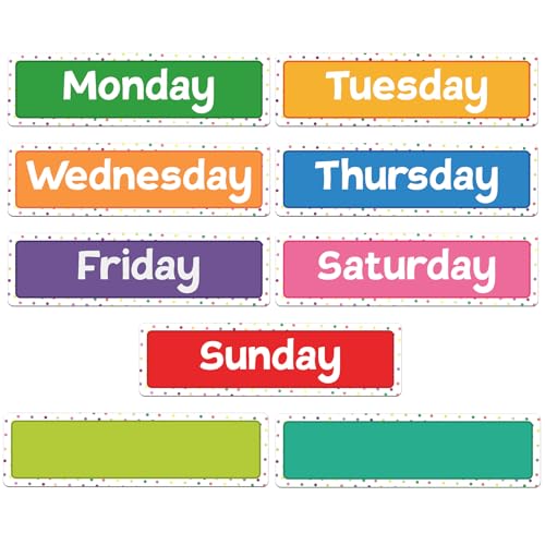 Fancy Land Days of The Week Magnets for Whiteboard Magnetic Week Labels