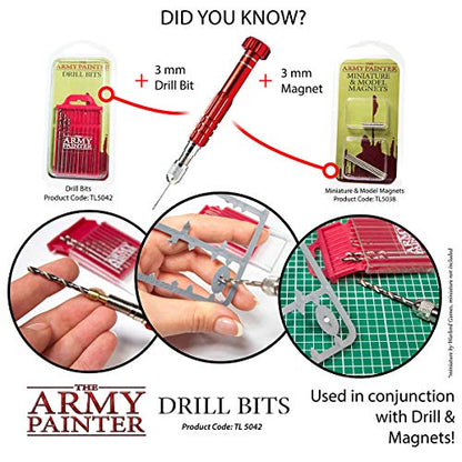 The Army Painter, Miniature & Model Drill bits, Three Bits 0,7x3mm - color: Drill Bit Set