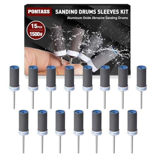 1500 Grit Sanding Stick,15 Pcs Sanding Drums for Dremel Rotary Tool - size: 1500 Grit