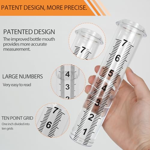 JMBay Rain Gauge Outdoor, Freeze Proof Rain Gauges Outdoors Best Rated,7" Capacity Detachable Rain Guage with Stake for Yard,Lawn & Garden,Large Clear Number and Scale Rain Measure Gauge Water Meter - color: 3-section Flower Rain Gauge