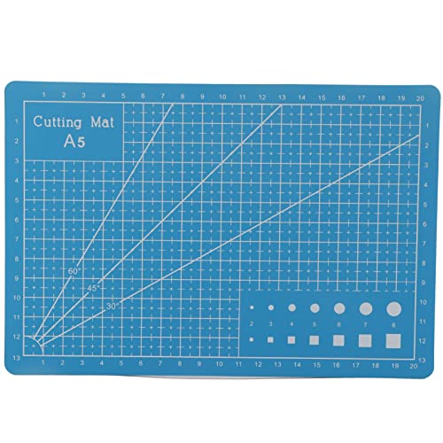 Generic A5 Cutting Mat, Self Healing PVC Grid Lines Board for Paper Leather Fabric, with Anti Skid Design to Protect Work Surface