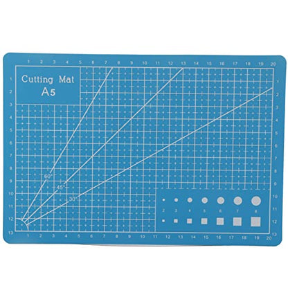Generic A5 Cutting Mat, Self Healing PVC Grid Lines Board for Paper Leather Fabric, with Anti Skid Design to Protect Work Surface