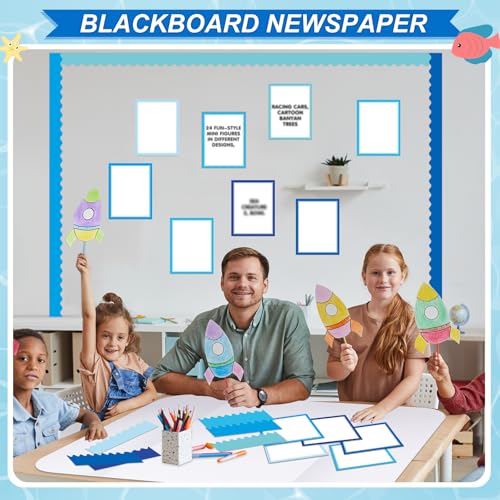 90 Pcs Science Fair Board Supplies Trifold Poster Boards, Ocean - color: Ocean