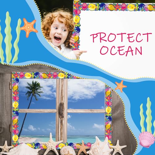 Outus 68 Feet Ocean Bulletin Board Borders - size: 2.99 Inches, style: Ocean