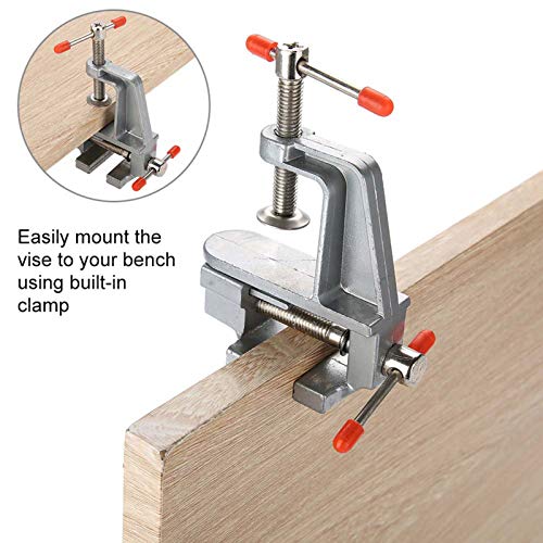 Jewelers Saw Frame, Mini Bench Vise with Clamp and 12 Saw Blades Professional Jewelry Making Tool Set for Craft Enthusiasts Steel Material 21cm Size