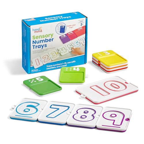 hand2mind Sensory Number Trays, Learning Numbers for Kids, Ages 3+