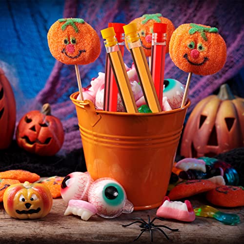 Halloween Test Tubes with Rack 50 Pcs 16 x 150 mm Clear Plastic with Lids