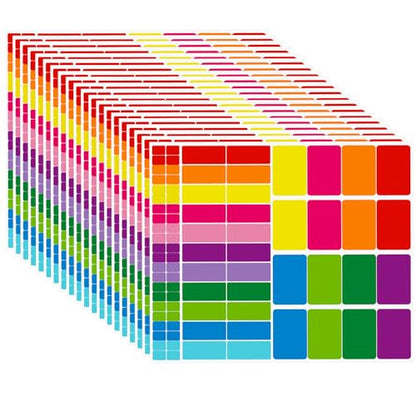 Tallew 1640 Pcs Rectangle Labels, 0.5" X 0.75"、0.98" X 2.64"、2" X 3"