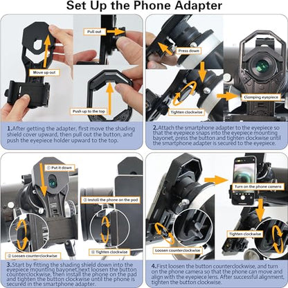 Smartphone Photography Adapter for Telescope