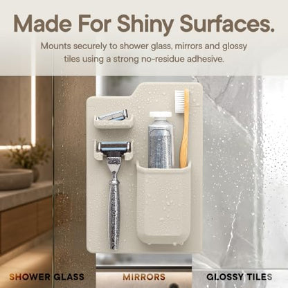 TOOLETRIES The Harvey Toothbrush & Razor Holder - Sand - color: Sand