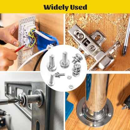 812pcs M2 M2.5 M3 M4 M5 Phillip Pan Head Machine Screw Assortment Kit - size: SS M2M2.5M3M4M5 812pcs