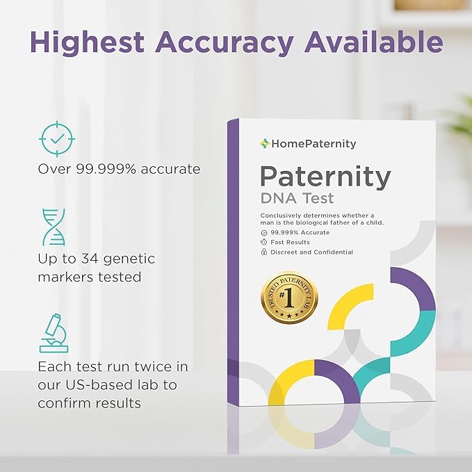 HomePaternity DNA Paternity Testing for Child and Father, FedEx Return, Over 99.99% Confidence, All Fees Included, Fast Results - size: FedEx Return
