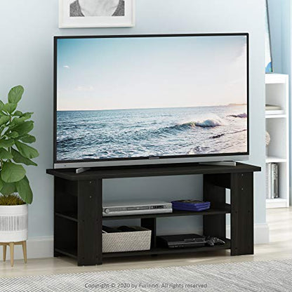 Furinno JAYA TV Stand, French Oak Grey/Black - color: French Oak/Black, style: 50 Inch, Panel
