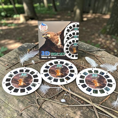 WARM FUZZY Viewfinder Reels Birds of Prey | 3 Reels 21 3D Images - color: Birds