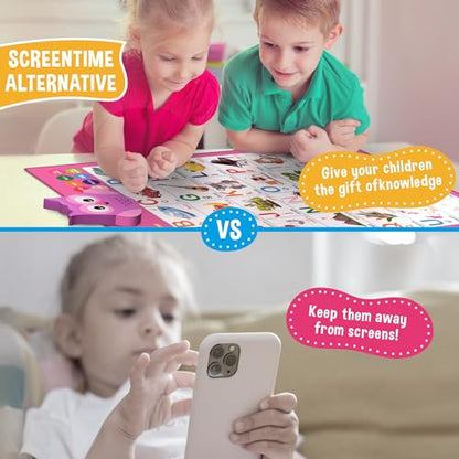 Pink Bilingual Educational Toys for Little Girls - Interactive Girl Toys - color: Alphabet Pink