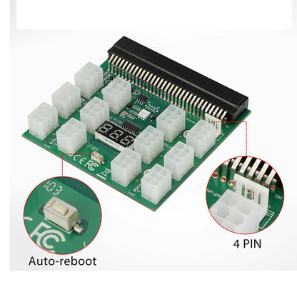 Acxico 1Pcs 6PIN 1200W Server Power Supply Breakout Board for HP DPS-1200QB A PSU GPU Mining