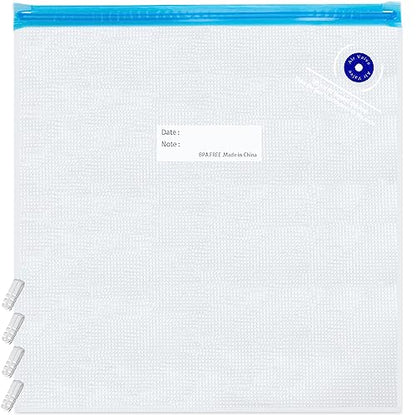 Sous Vide Bags,15pcs Large Size 11.8x13.4in/30x34cm Reusable Vacuum Sealer Bags,BPA Free Zipper Bag,4 Sealing Clips, for Food and 3D Printer Filament Storage - size: 15pcs Large Size 11.8x13.4in/30x34cm