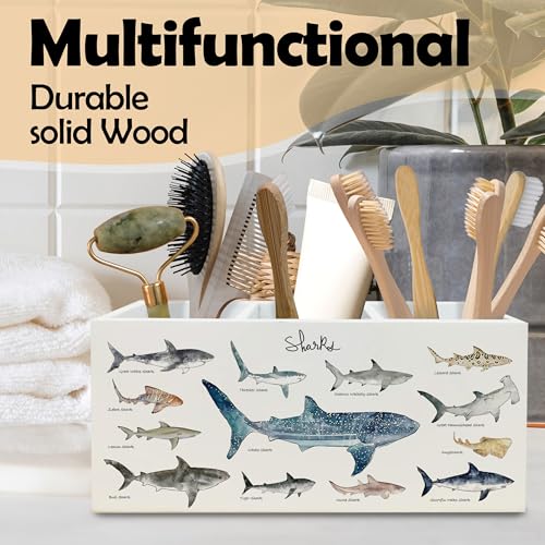 Shark Pen Pencil Holder Classroom Desk Decor, Whale Shark Gifts - color: Shark