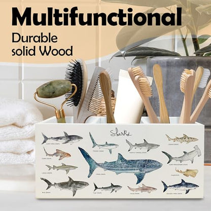 Shark Pen Pencil Holder Classroom Desk Decor, Whale Shark Gifts - color: Shark