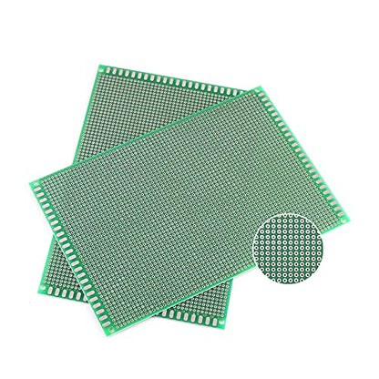 Double Sided PCB Board,D DZRCOXI Large PCB Circuit Board Protoboard 50Pcs 12x18CM for DIY Soldering Electronic Projects Compatible with Arduino Kits (12X18CM-50Pcs) - style: 12X18CM-50Pcs
