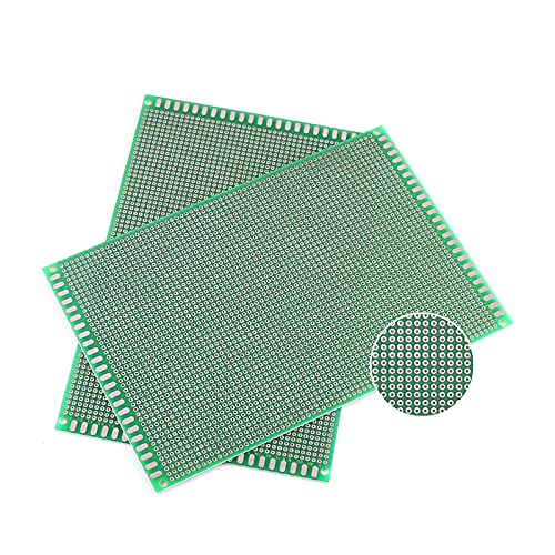 Double Sided PCB Board,D DZRCOXI Large PCB Circuit Board Protoboard 50Pcs 12x18CM for DIY Soldering Electronic Projects Compatible with Arduino Kits (12X18CM-50Pcs) - style: 12X18CM-50Pcs